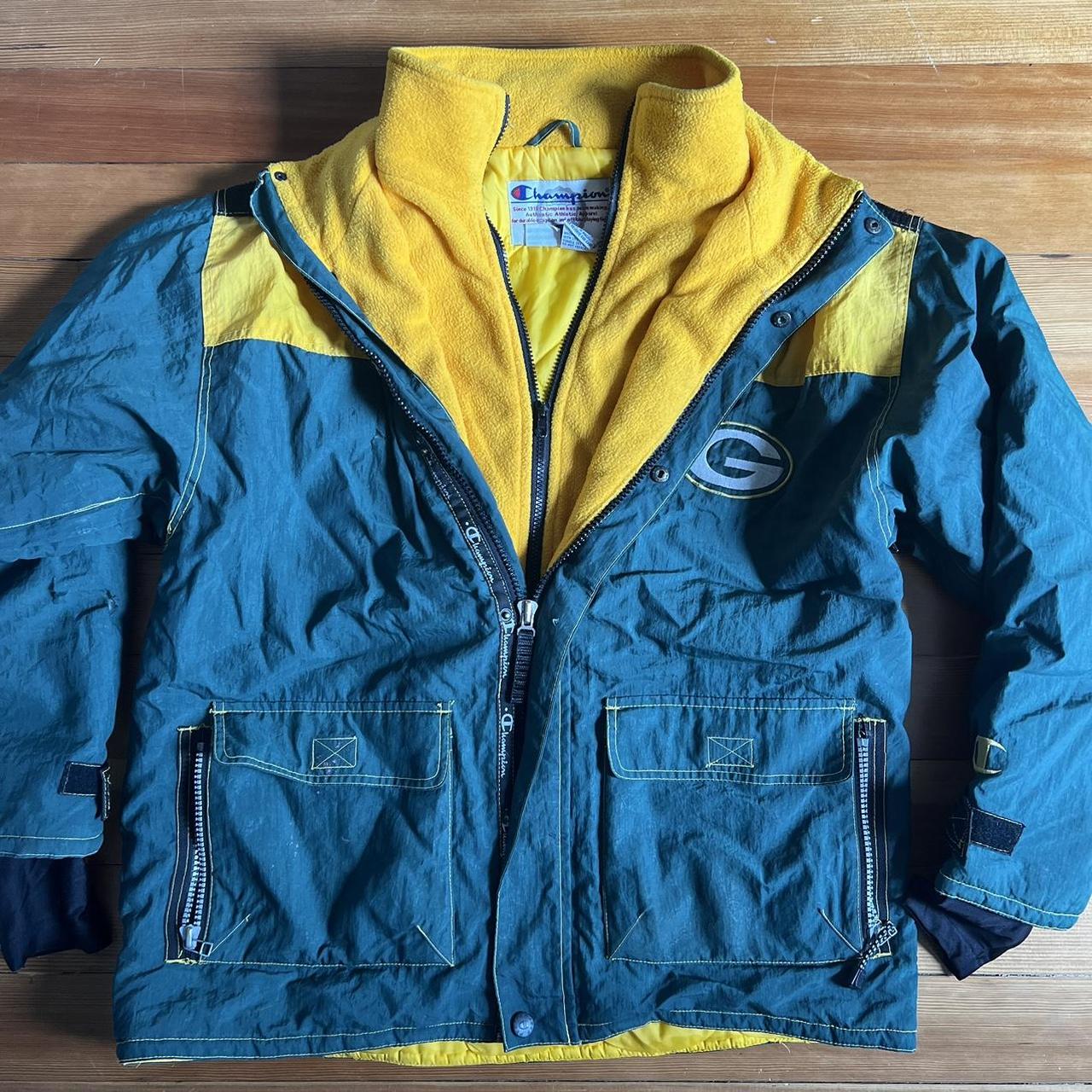 Vintage Green Bay Packers leather jacket Was my - Depop