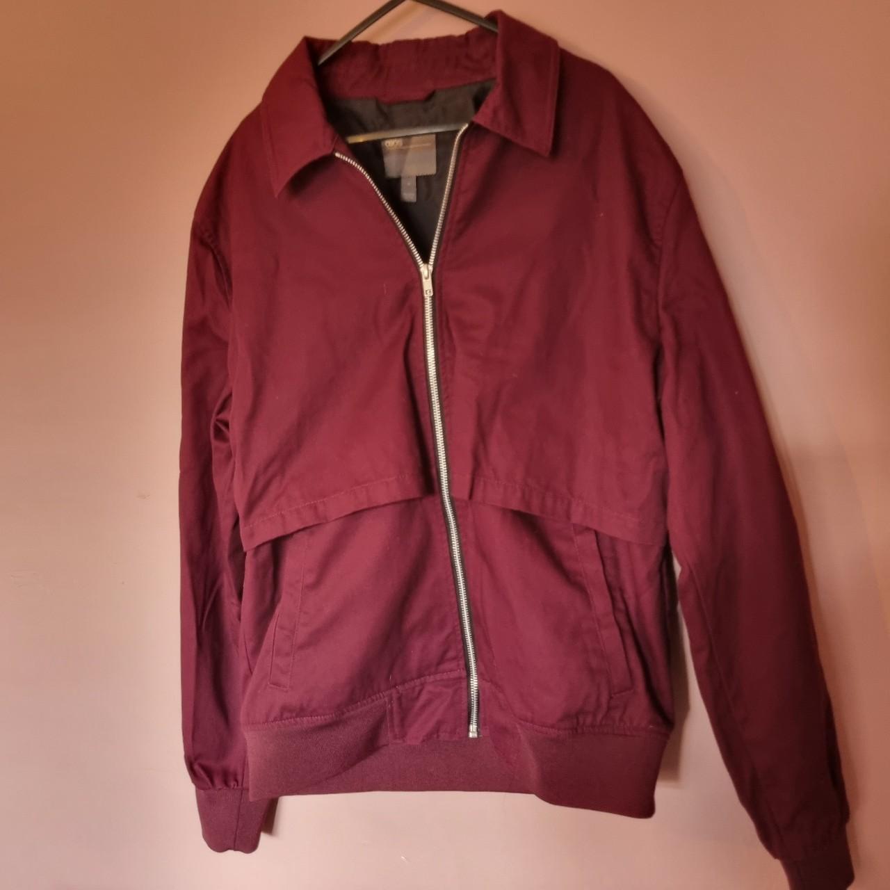 Burgundy mens jacket Burgundy jacket from asos -... - Depop