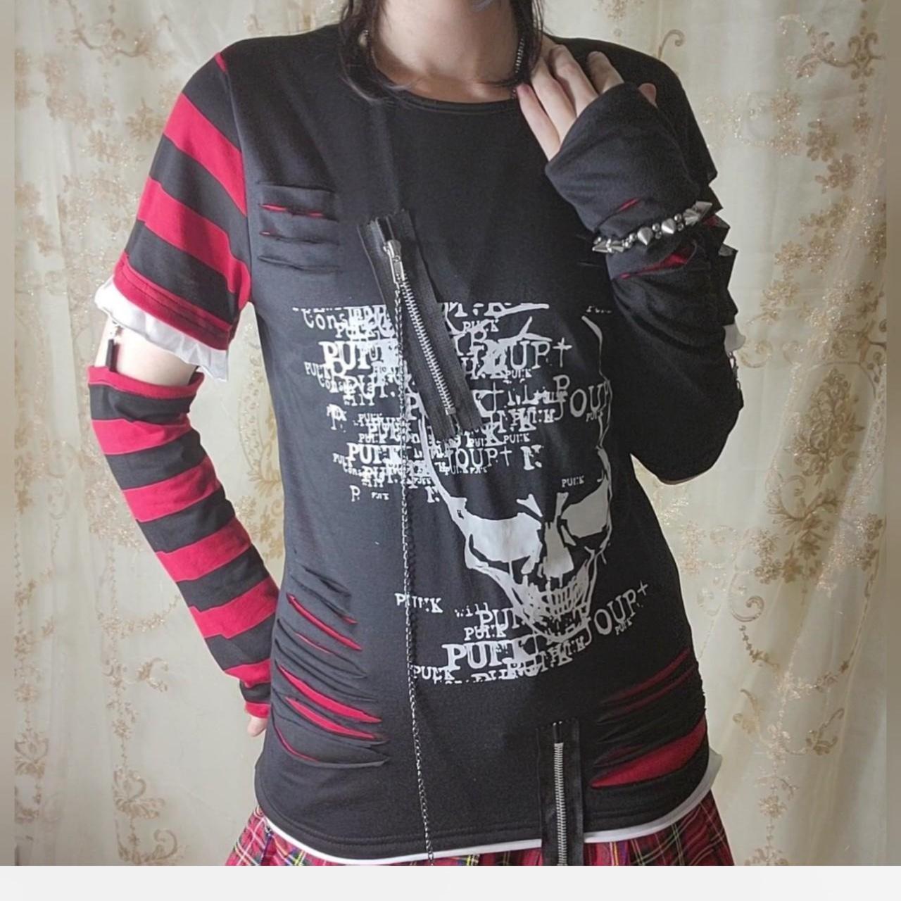 REPOP Japanese Punk brand ACDC RAG Black and red... - Depop