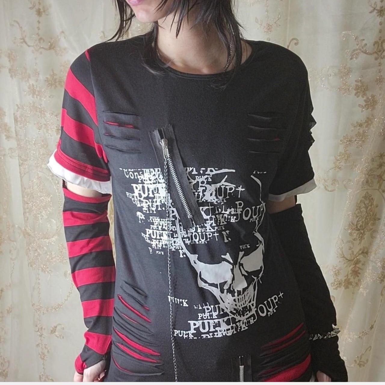 REPOP Japanese Punk brand ACDC RAG Black and red... - Depop