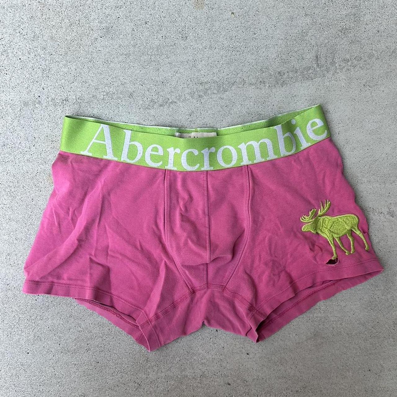 abercrombie and fitch boxer shorts with a small hole... - Depop