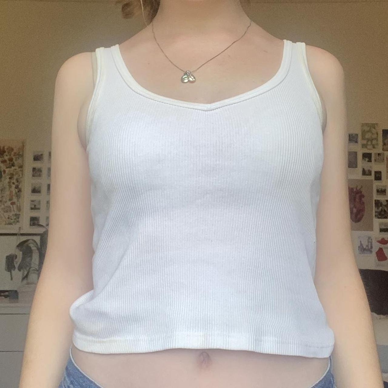 brandy melville white tank top great... Depop
