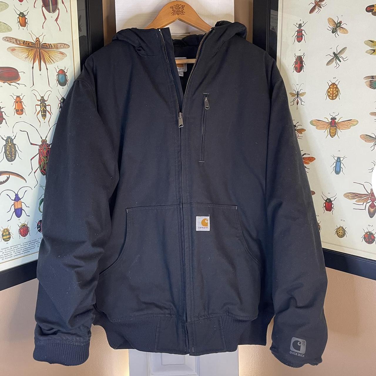 Carhartt duck jacket on sale black