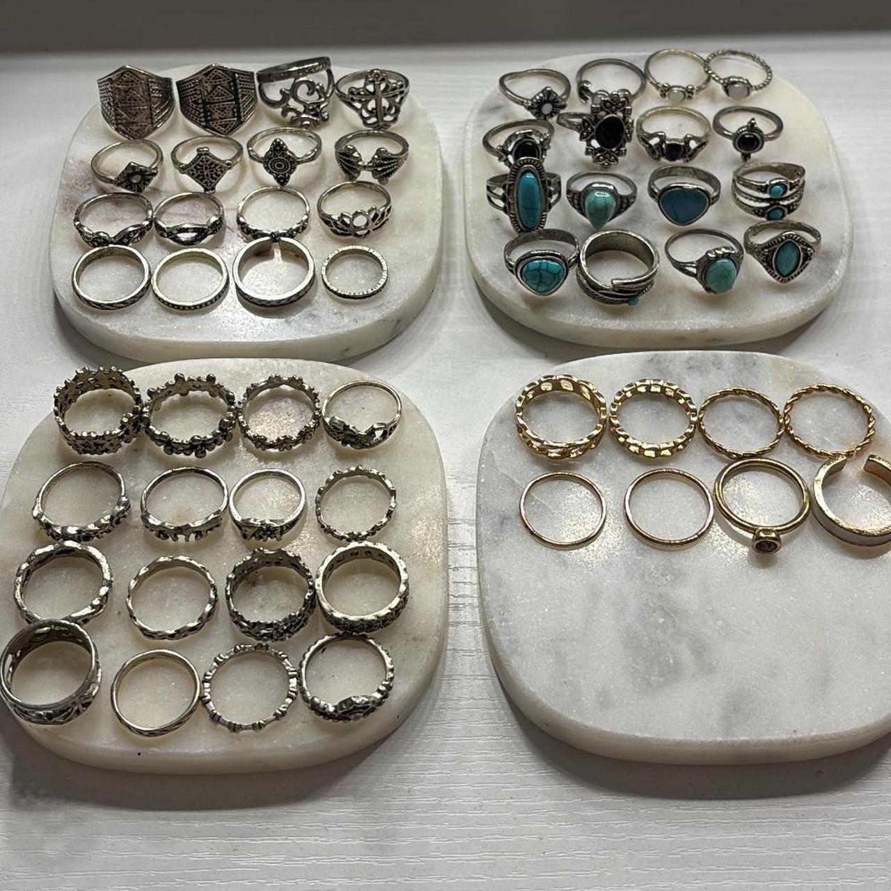 Women's Ring - Multi/Silver – Ring Bundle 56 ring… - image 2