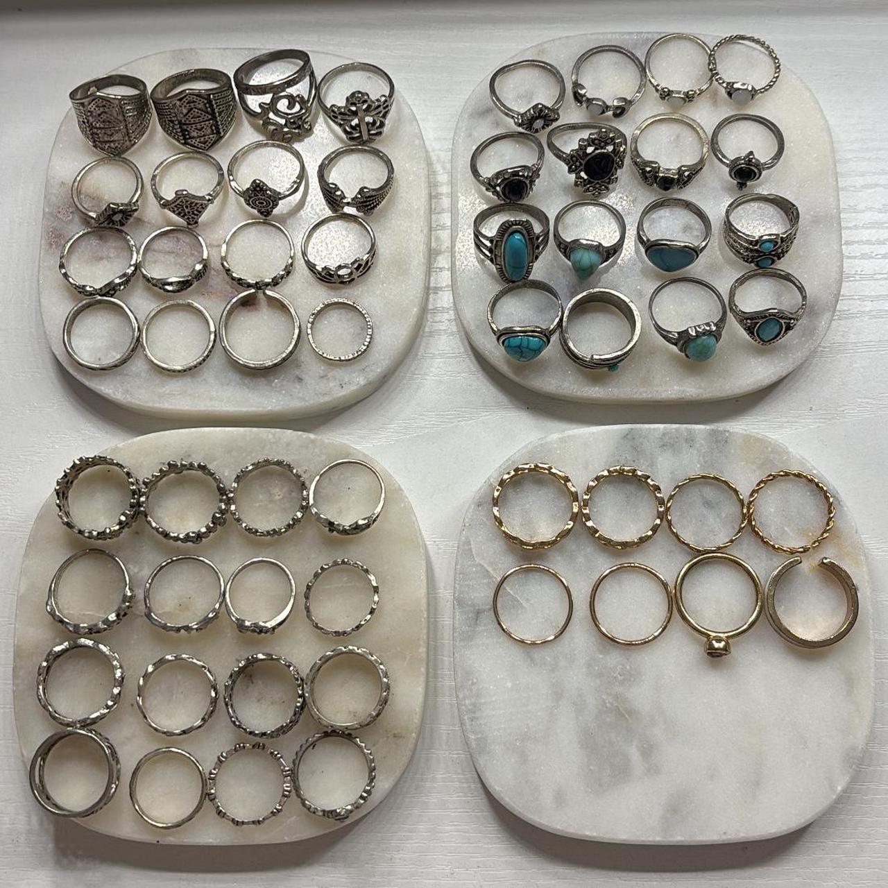 Women's Ring - Multi/Silver – Ring Bundle 56 ring… - image 1