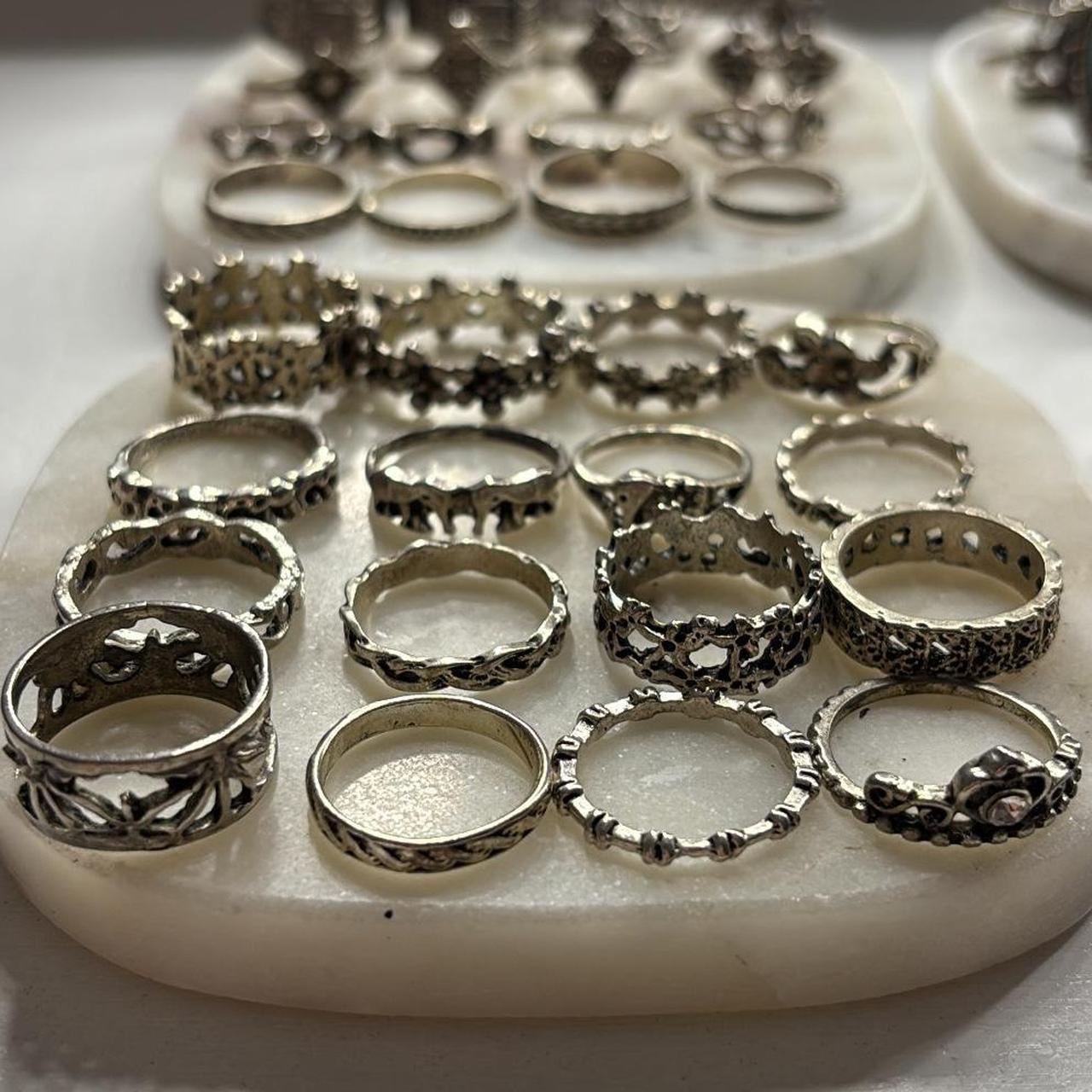 Women's Ring - Multi/Silver – Ring Bundle 56 ring… - image 5