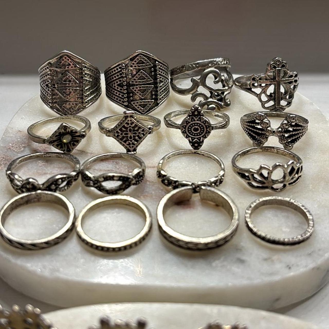 Women's Ring - Multi/Silver – Ring Bundle 56 ring… - image 4