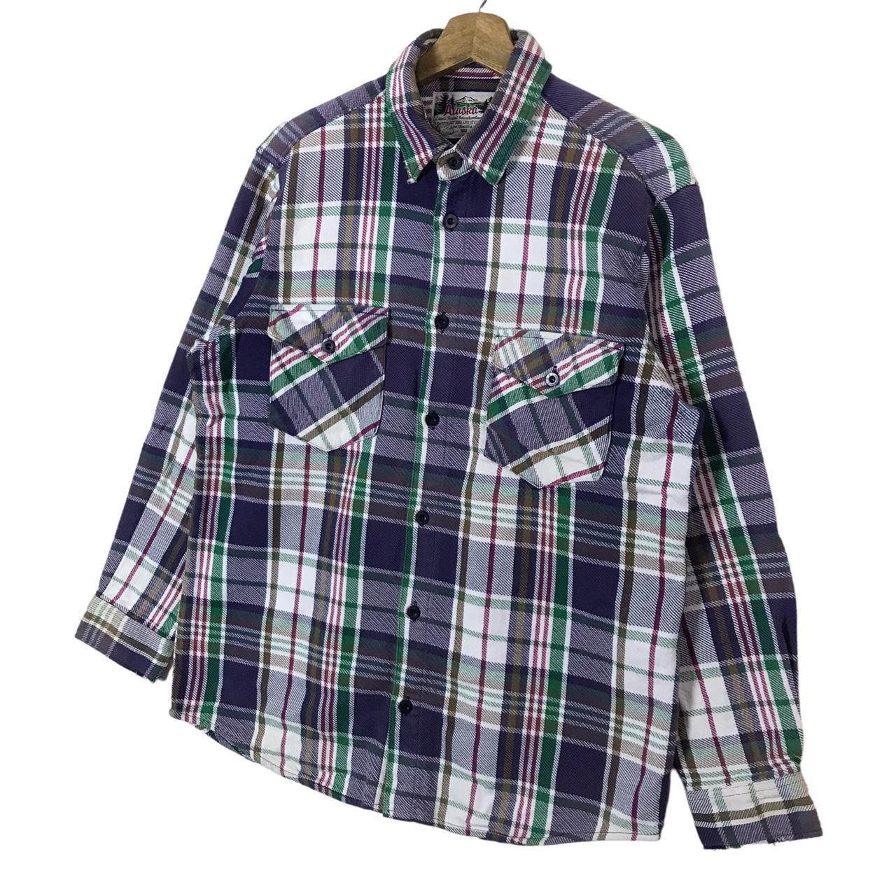 【第1位獲得！】 90s Vintage Levis Depop | Flannel Up Button Outdoor Alaska トップス