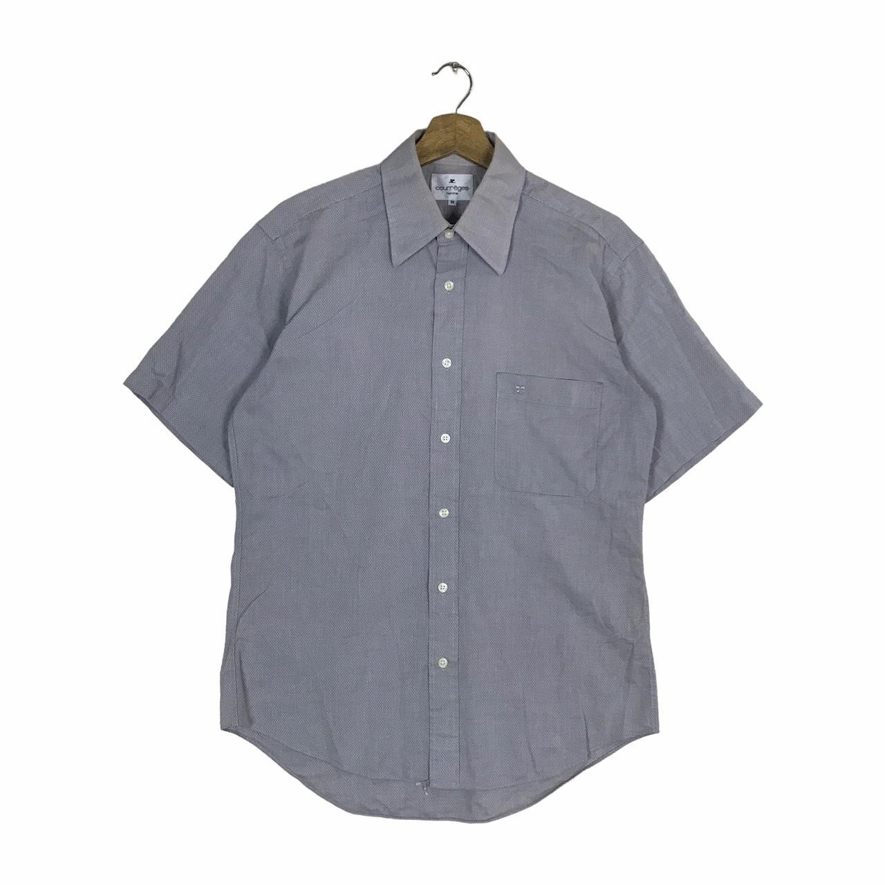 ベストセラー Button Homme Courreges Vintage Up Depop | Short Shirt トップス