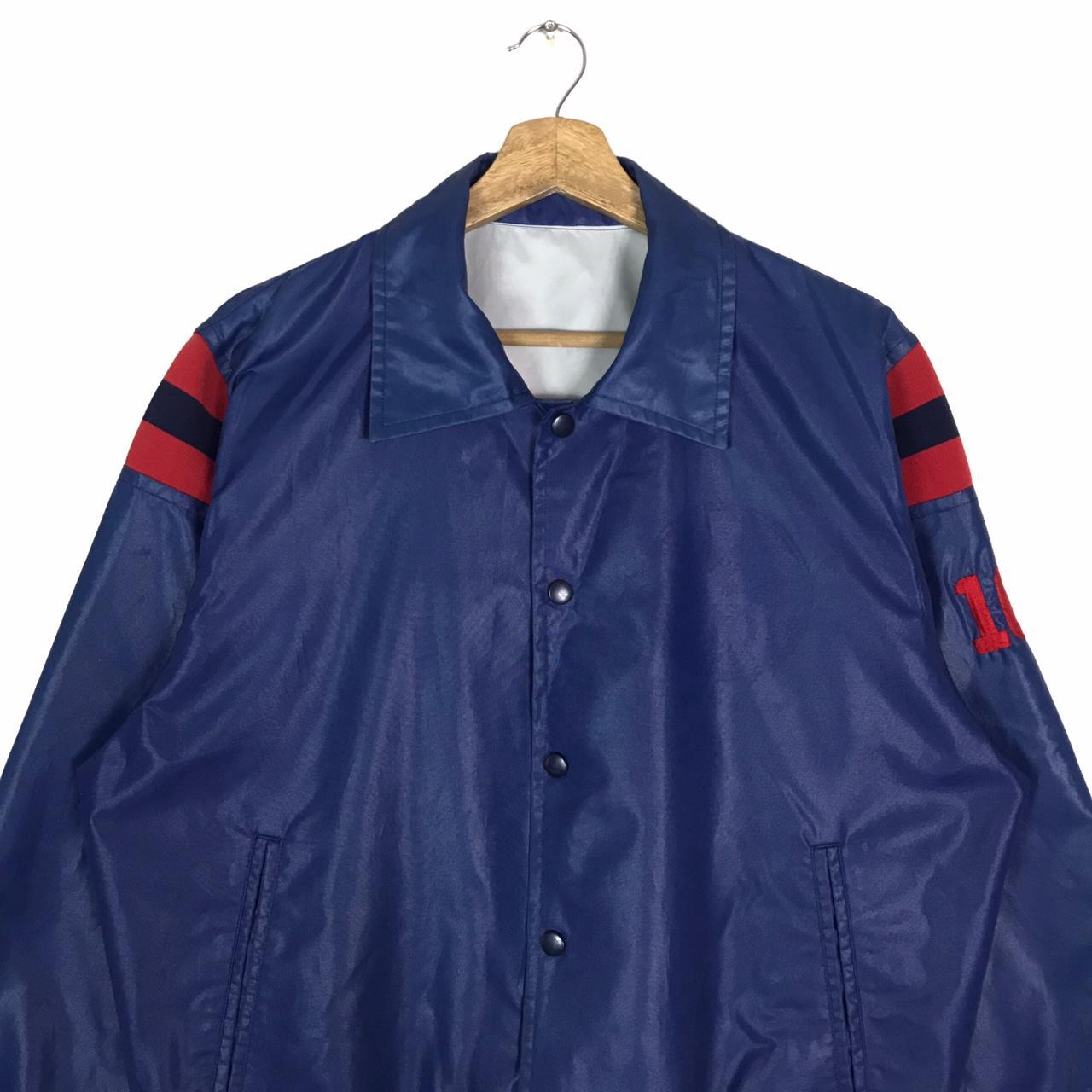 ジャケット・アウター [EuroVintage]90s 2tone down jacket Vintage 90's TRACK Jacket XL Black Yellow Stripe Full Zip
