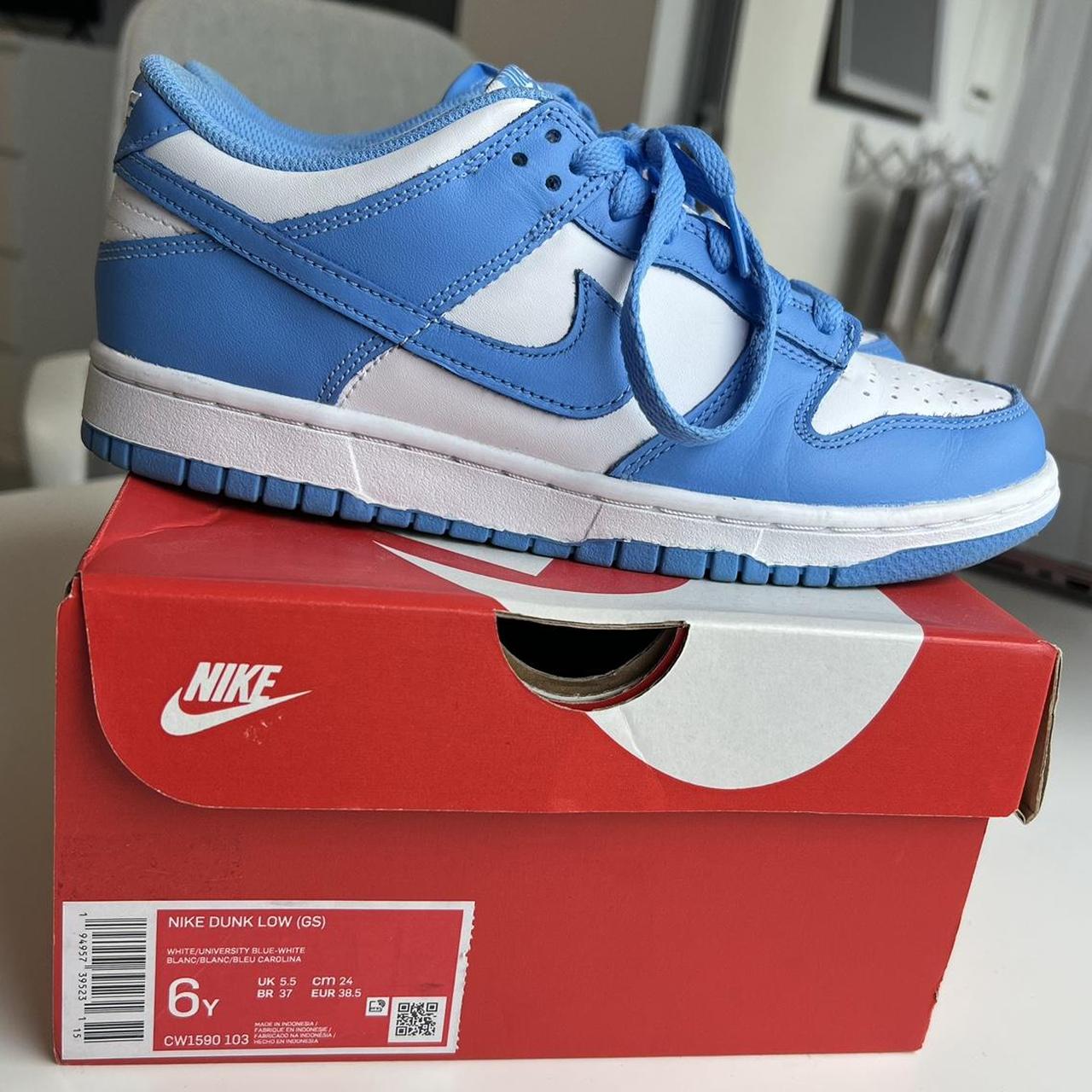 low dunk jordans blue