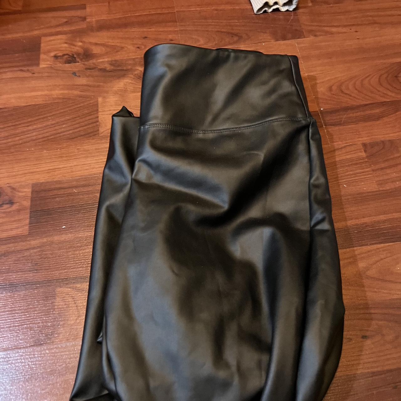 Fake leather pants from target medium #leatherpants... - Depop