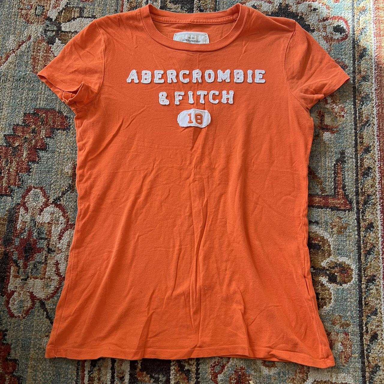 super cute bright orange Abercrombie baby tee... - Depop