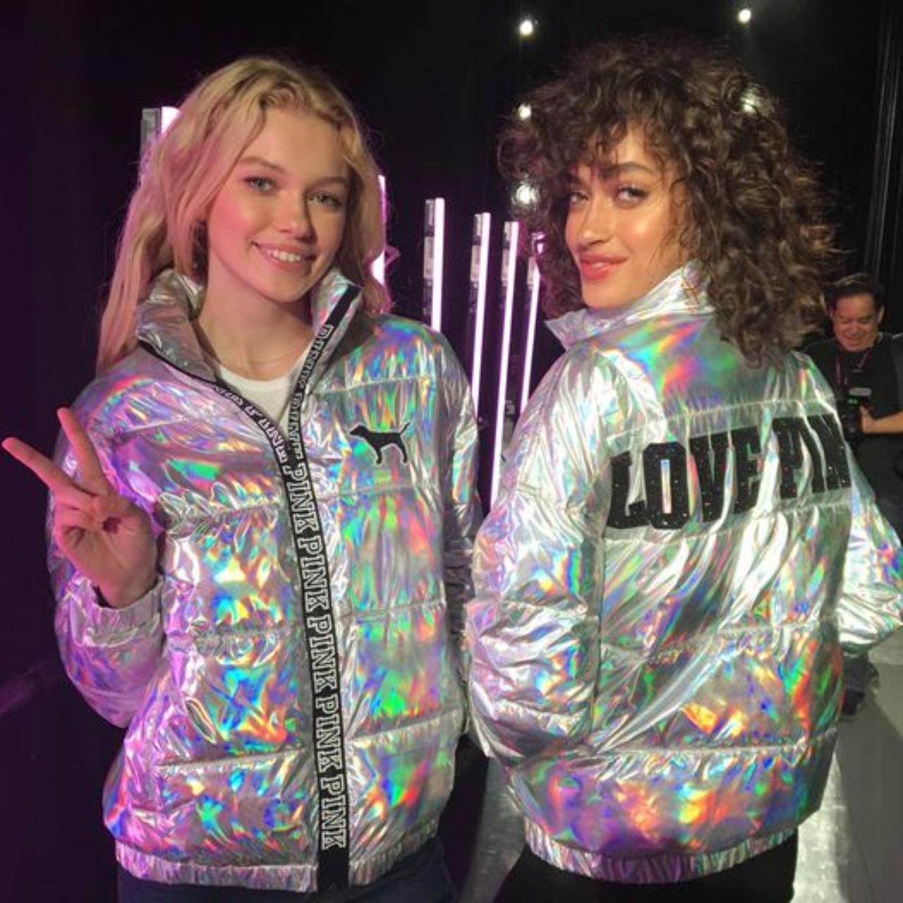 Victoria's secret 2025 pink holographic jacket