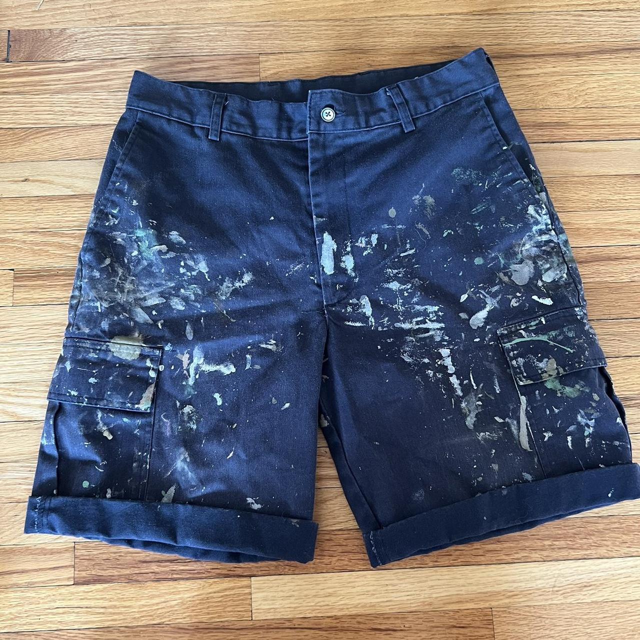 Paint Splattered Work Shorts 🎨 Size 32, Men's but... - Depop