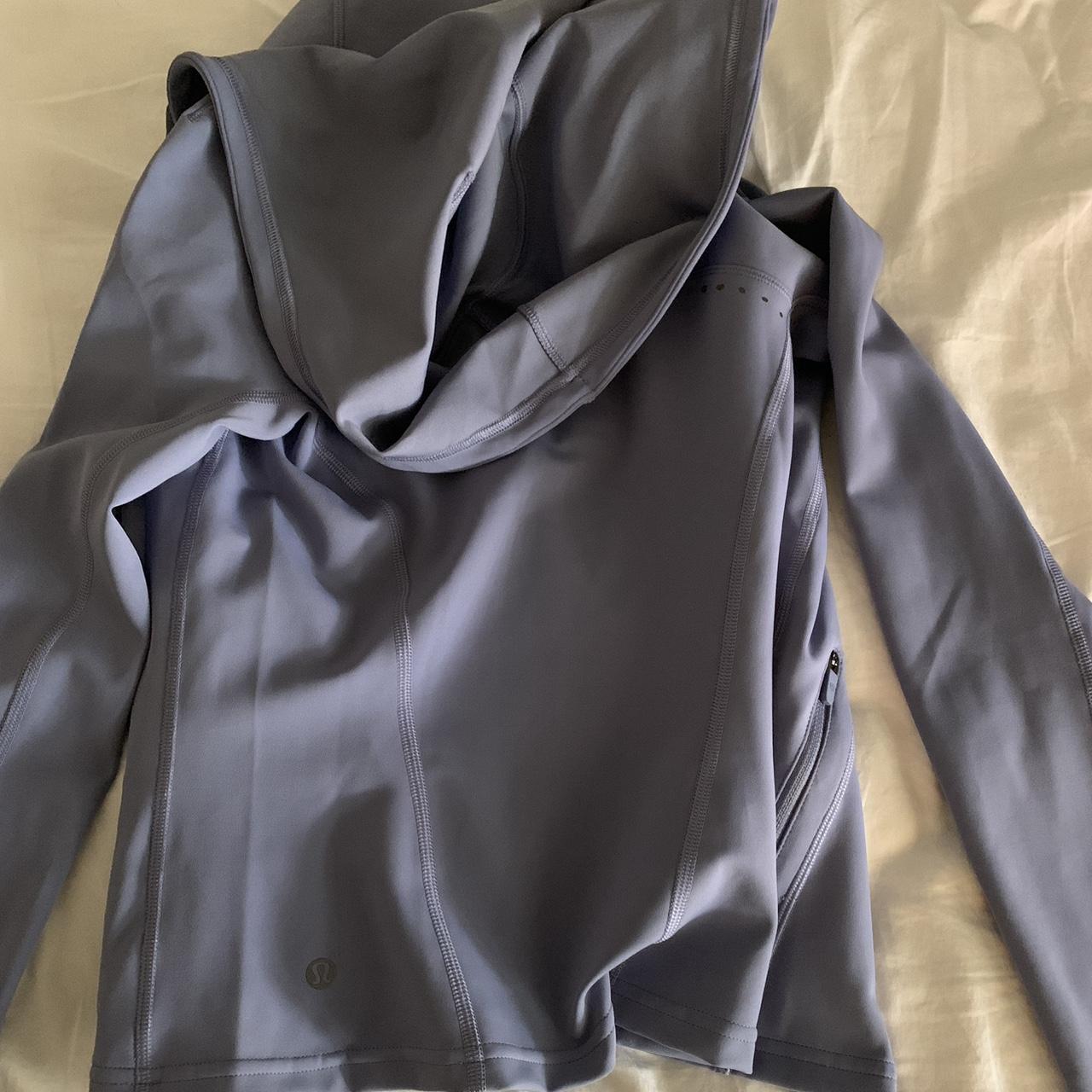 lululemon rain repellent running jacket in peri... Depop