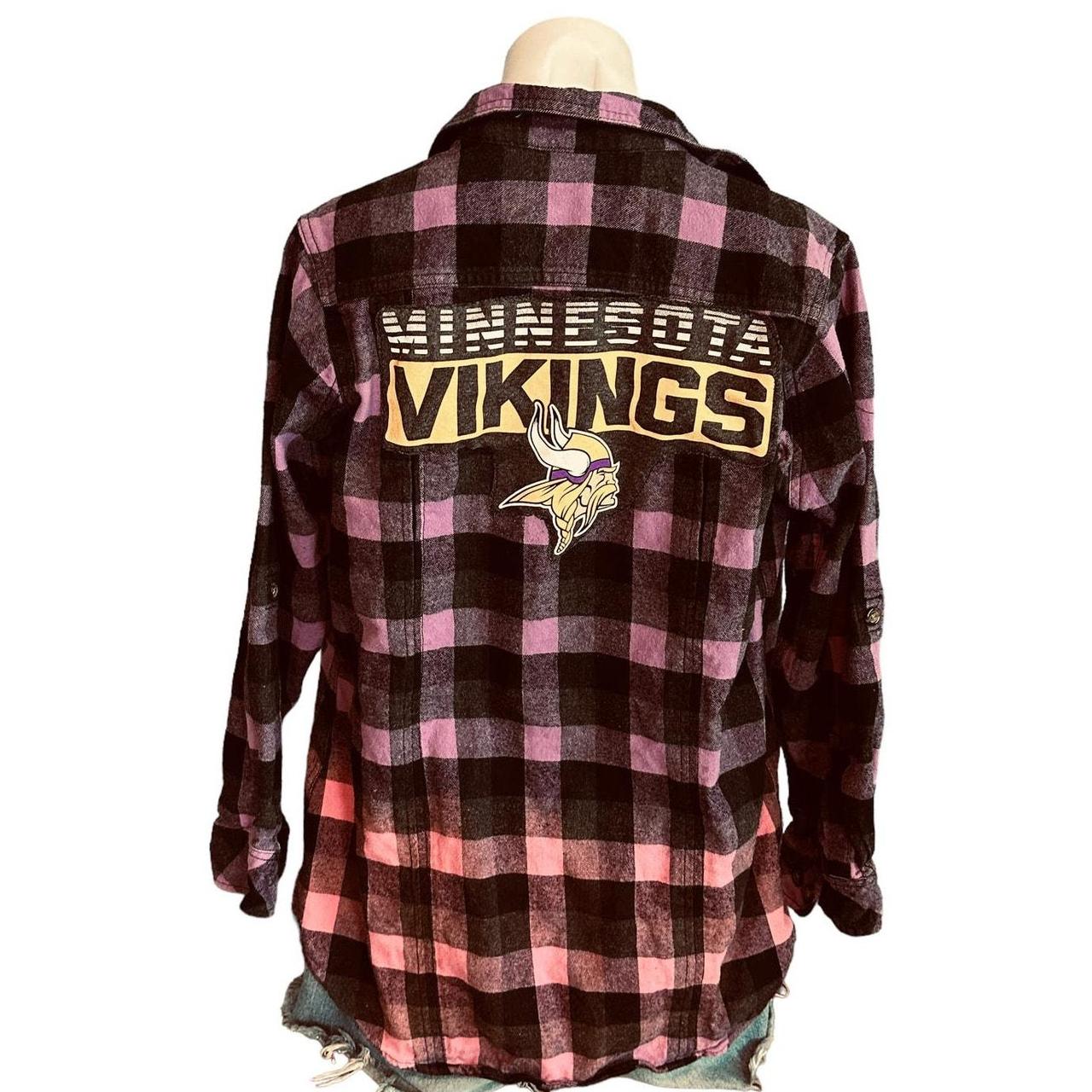 Minnesota Vikings Flannel Plaid Shirt Shacket MEDIUM. Depop