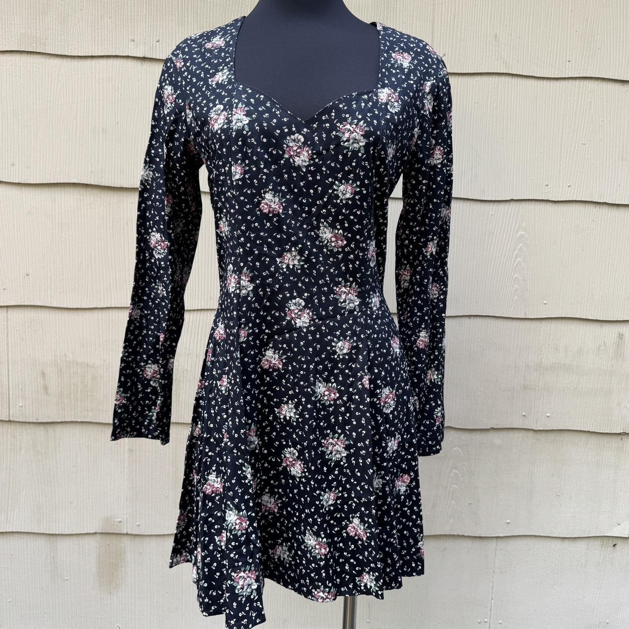 Vintage 1990s Contempo Casuals dress. Black with... - Depop