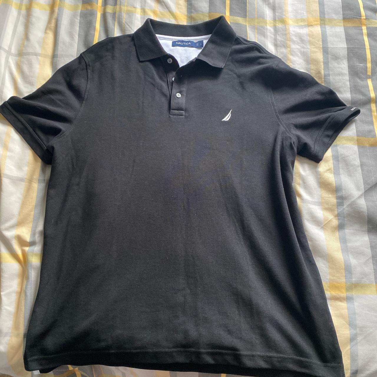 Nautica black polo shirt Never worn - Depop