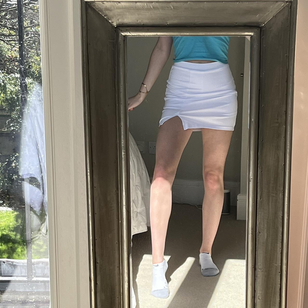stunning white skort perfect for summer only been... - Depop
