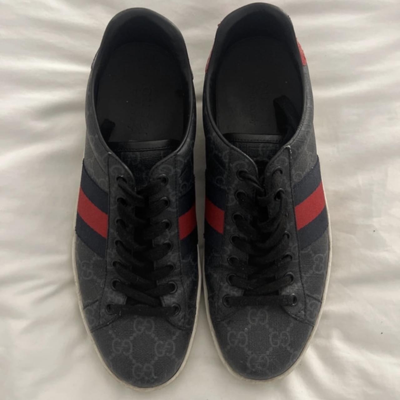 mens navy gucci trainers