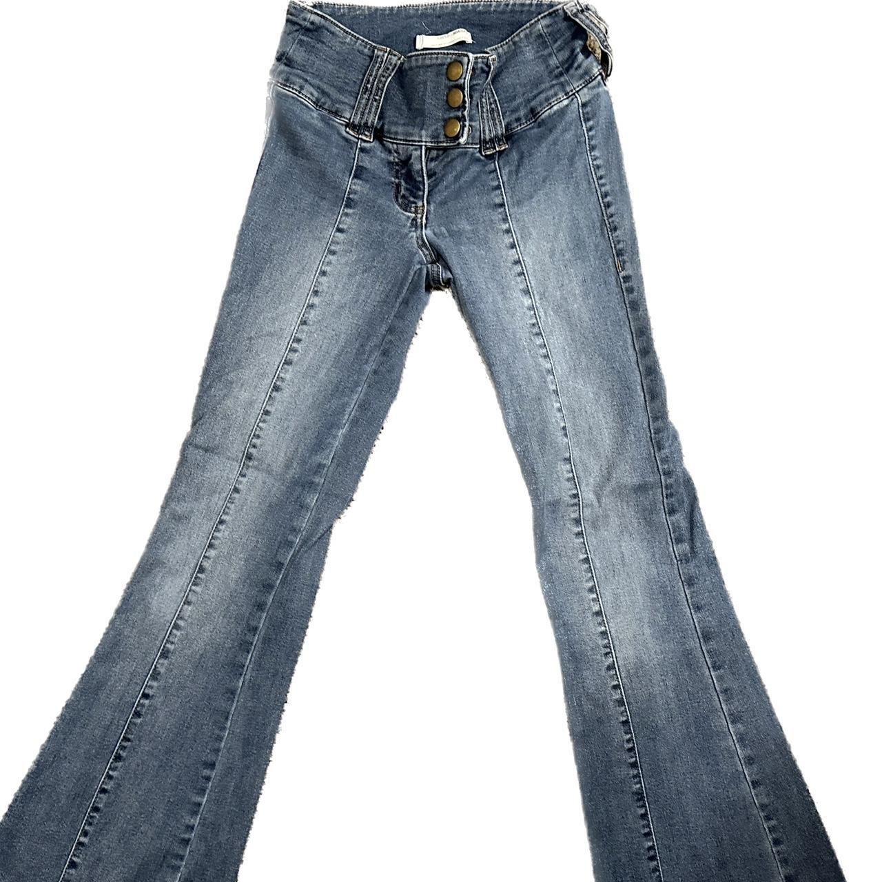 low rise flare garage jeans size! newly bought but... Depop