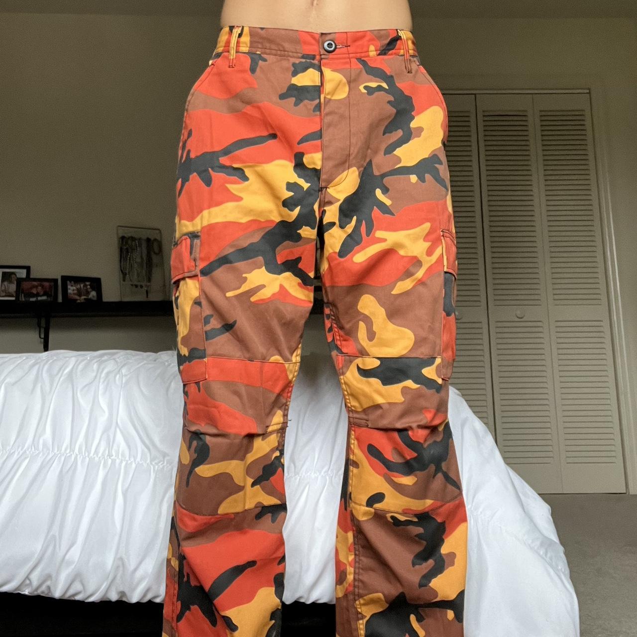 insane Rothko tactical neon orange camouflage Depop