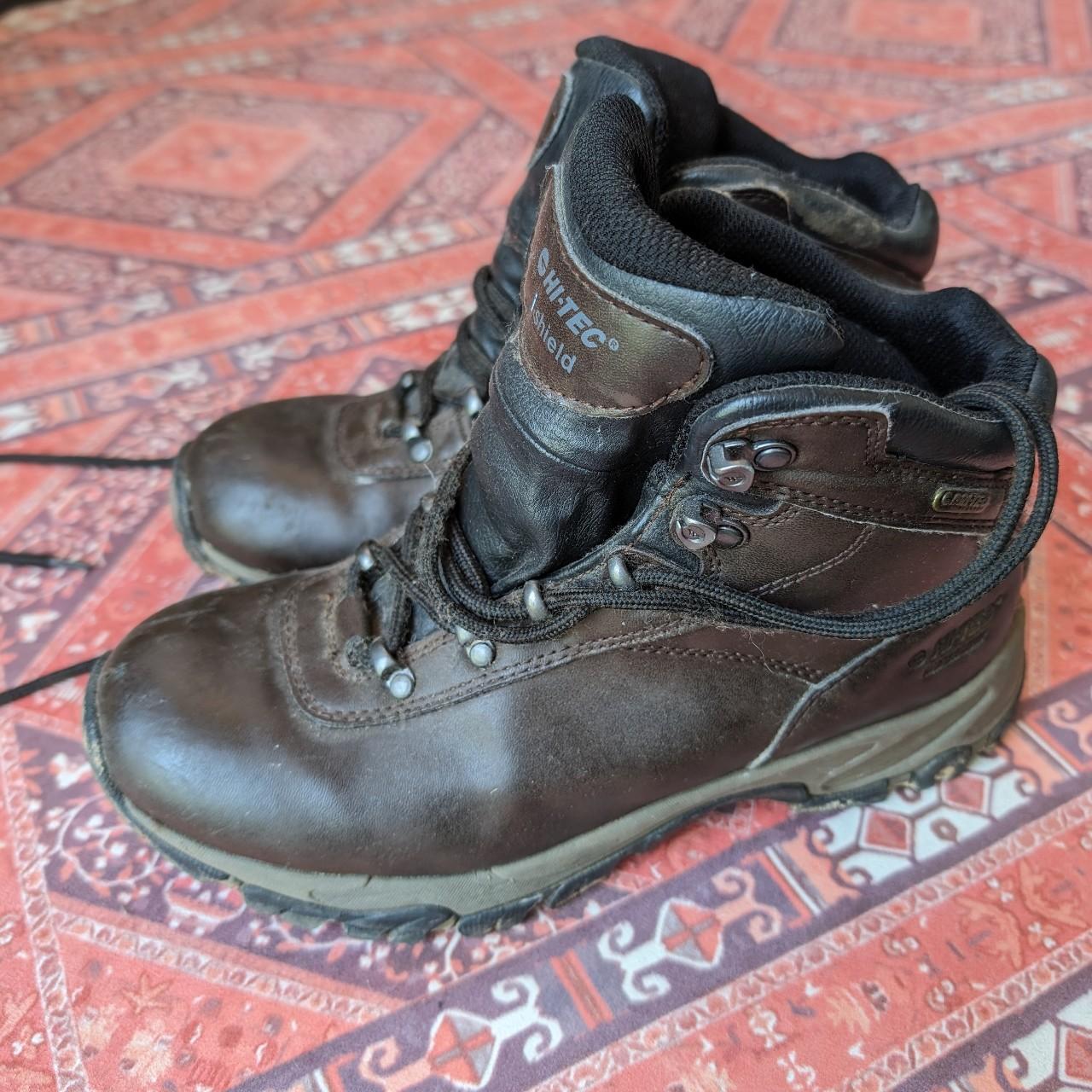 HI-TEC leather hiking boots - lace up size US 7.5.... - Depop