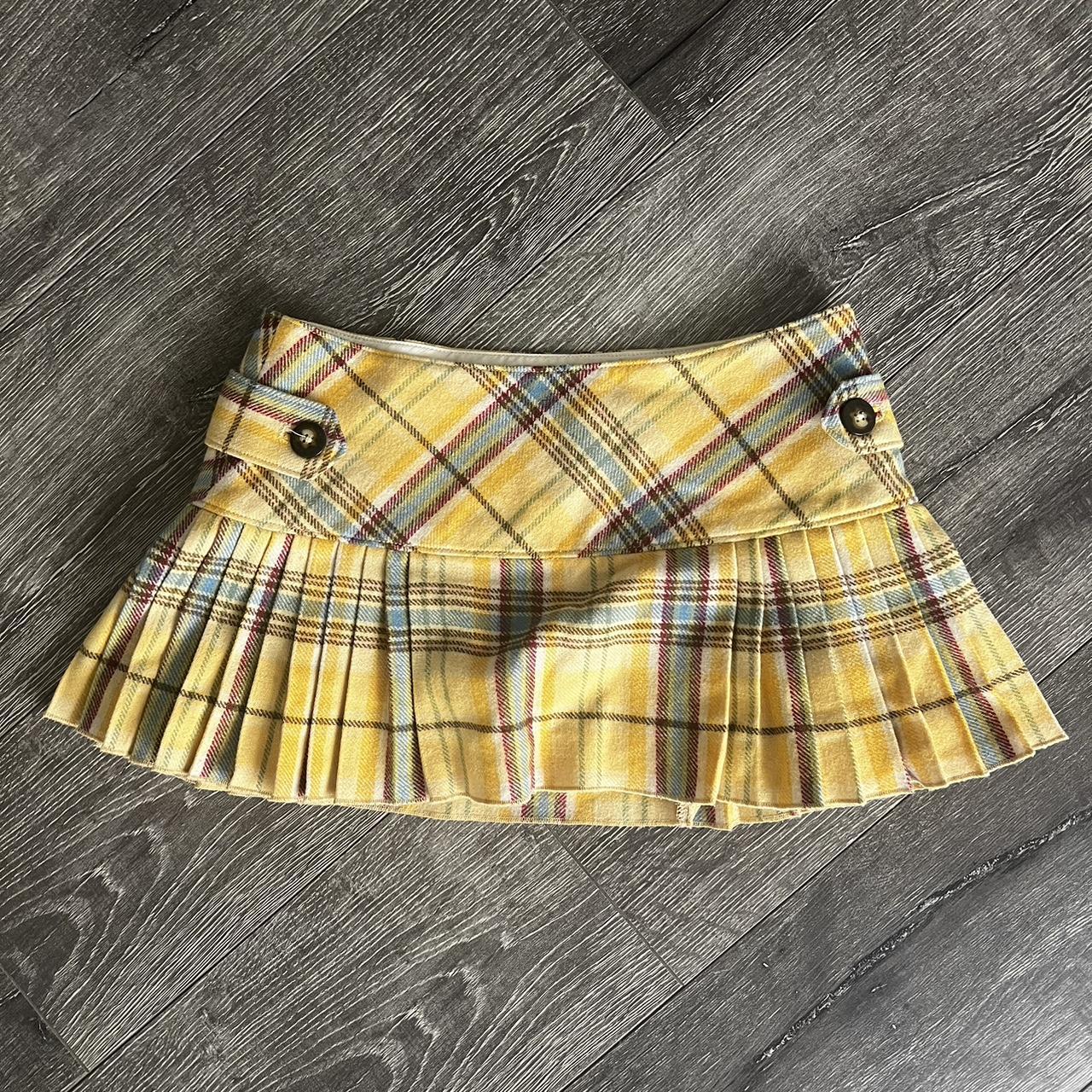 Abercrombie Fitch skirt Yellow plaid with some