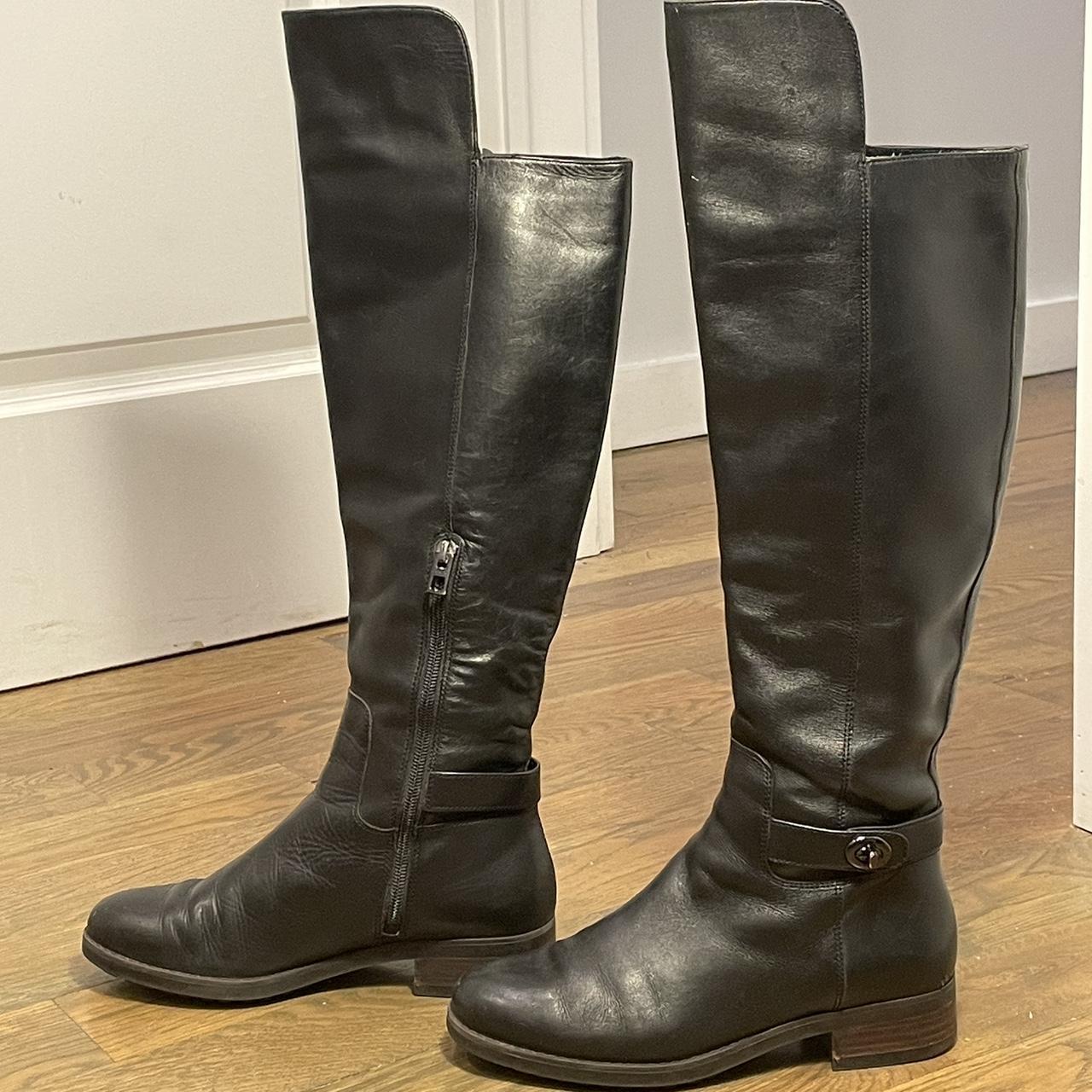 Coach riding 2024 boots black