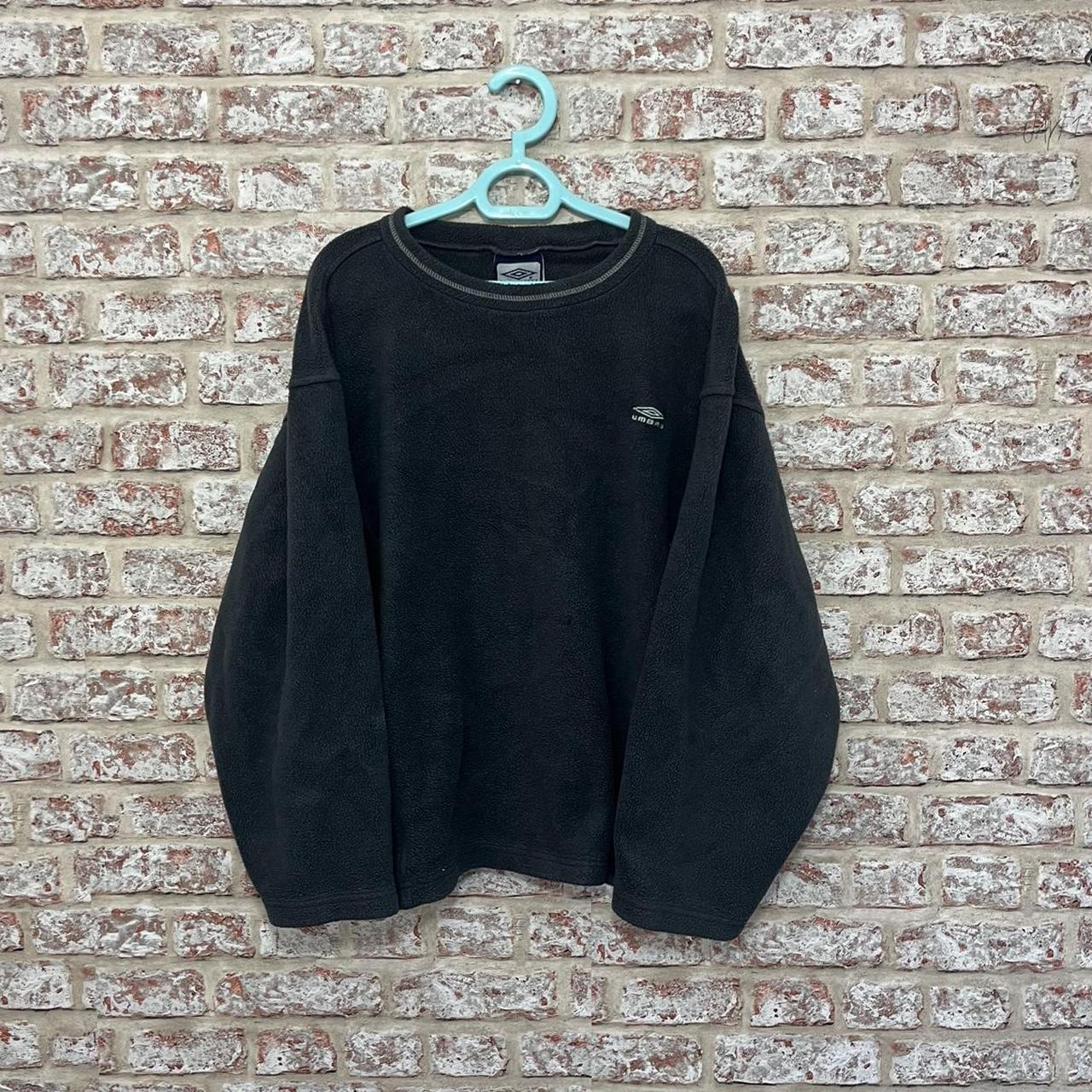 Umbro Men's Black and Grey Jumper | Depop