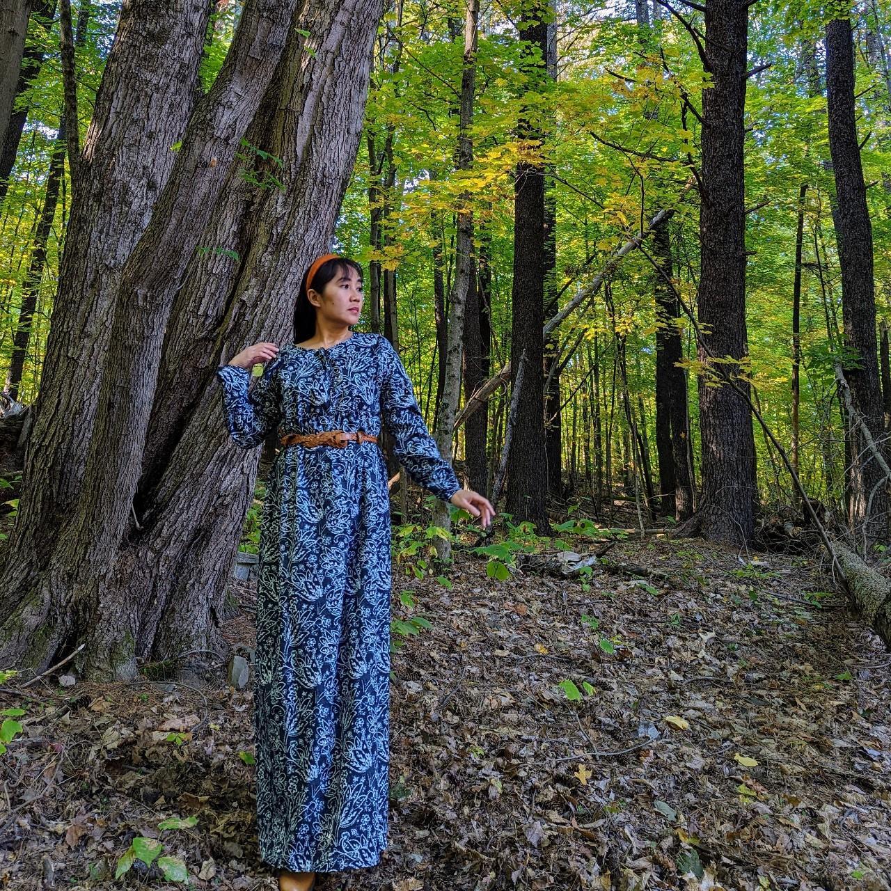 long-sleeve-maxi-dress-with-empire-waist-unknown-depop