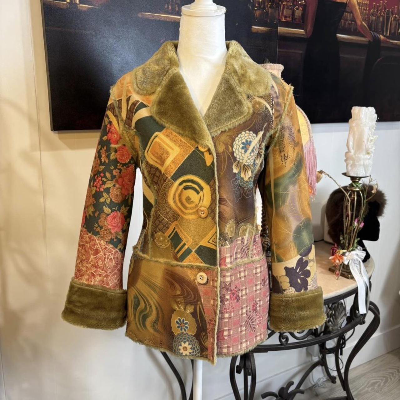 Women's Jacket - Multi/Brown - S – Cute Patchwork… - image 1