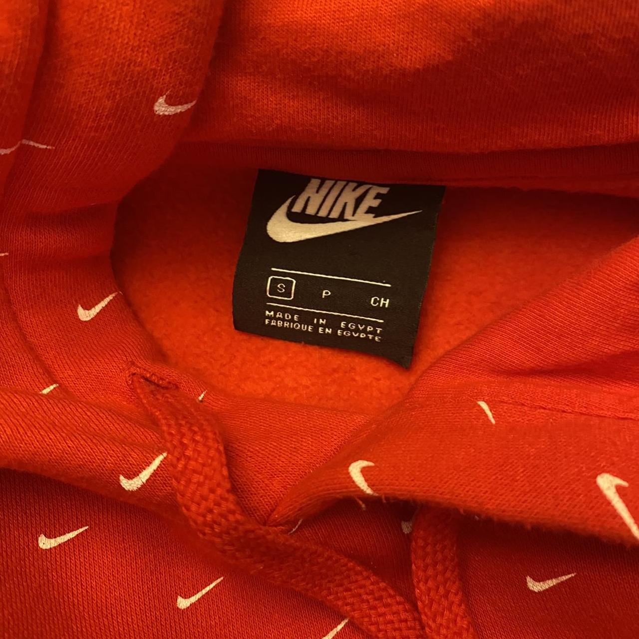 Red Nike Check Hoodie #red #nike #hoodie#nikehoodie - Depop