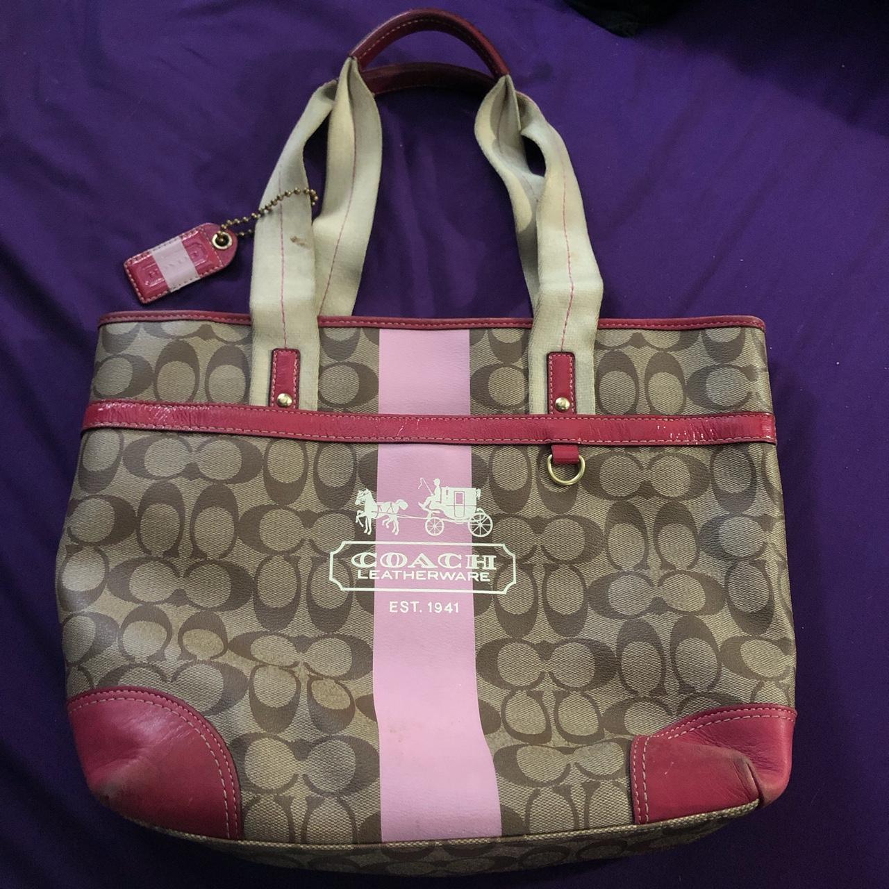 Coach Est 1941 Handbag Tote Gal Color Sv / Bordeaux New $348 | eBay
