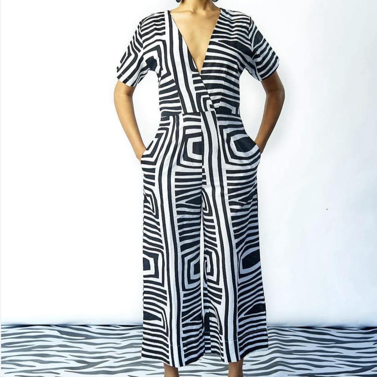 Yevu Wrap Body Jumpsuit Monochrome. RRP 260... Depop