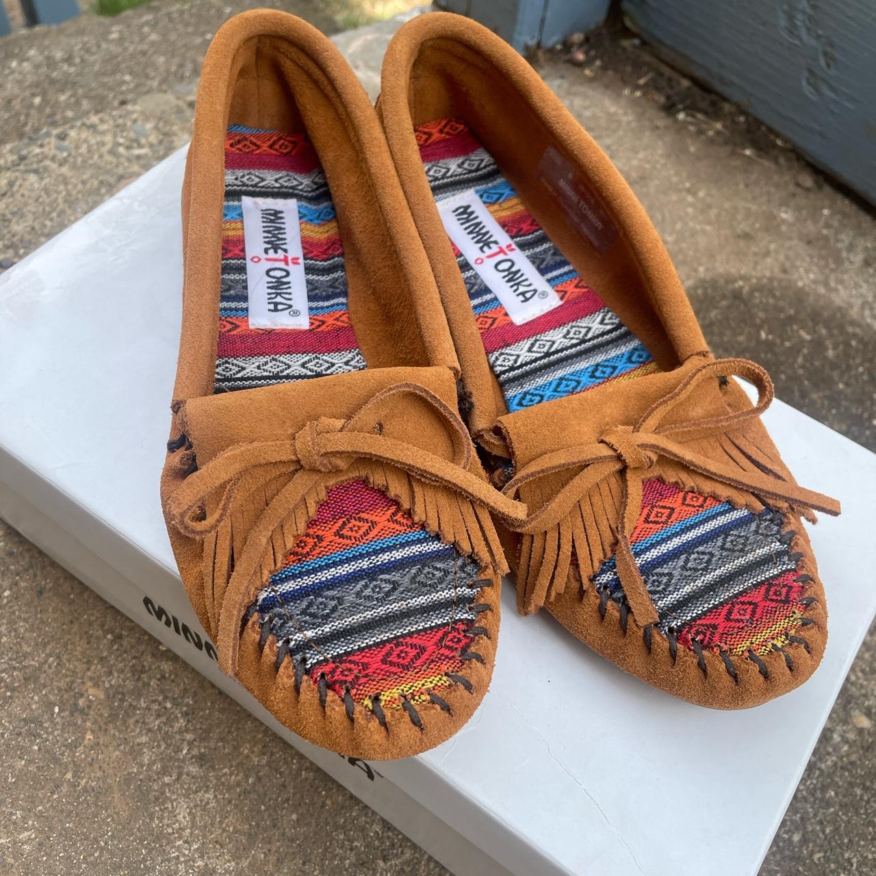 Minnetonka aztec moccasins hot sale