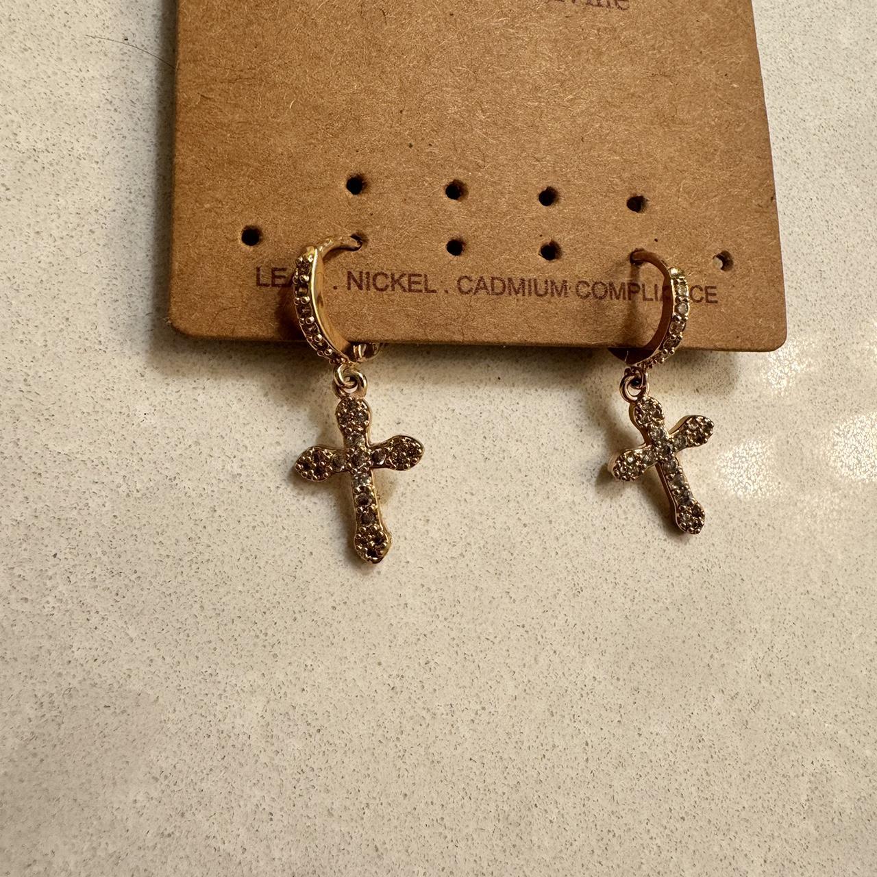 Brandy melville hot sale cross earrings