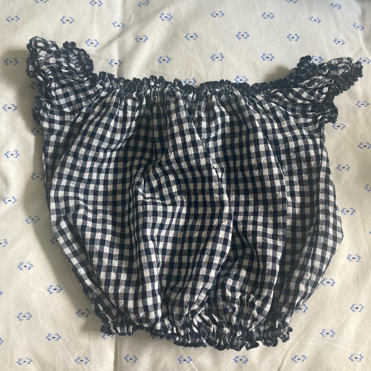 Brandy Melville Gingham Bardot Top Super Cute As Depop