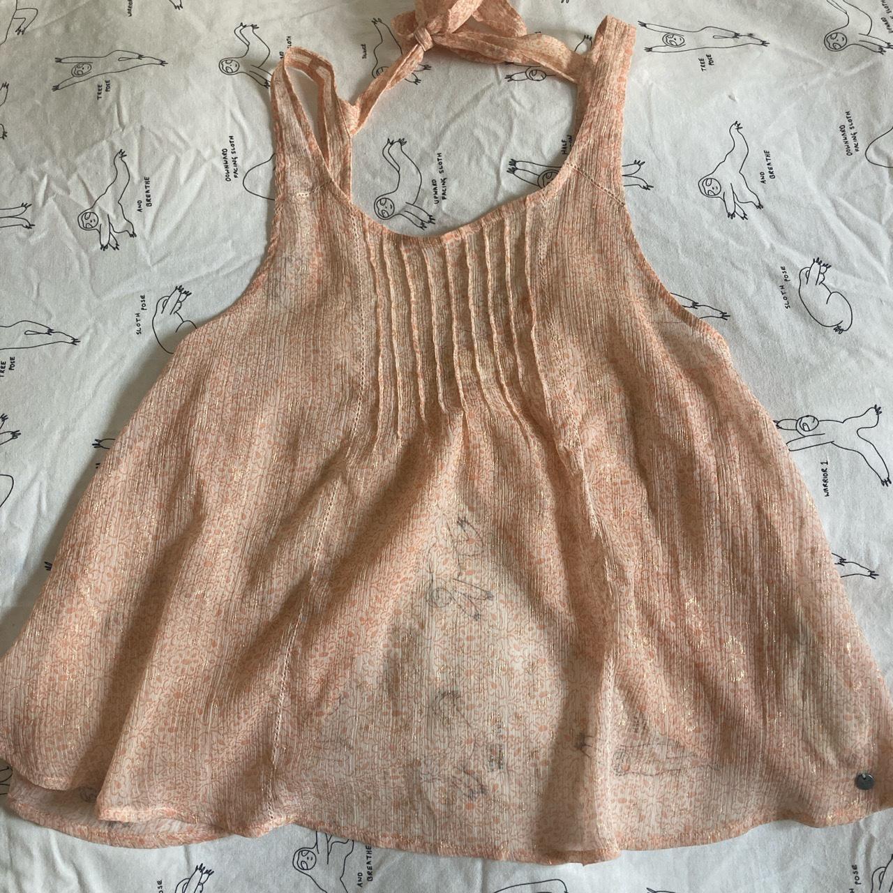 Beautiful Abercrombie & Fitch sheer top in nude pink... - Depop