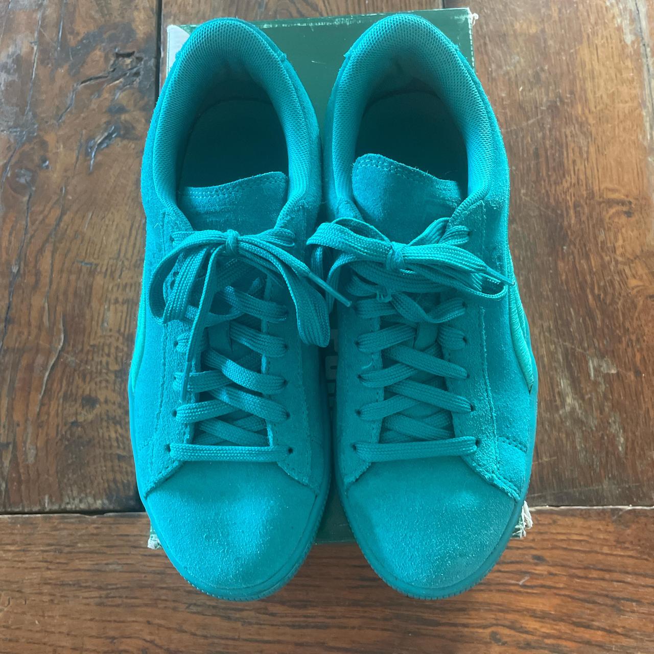 Beautiful turquoise suede Pumas. Love these all. Depop