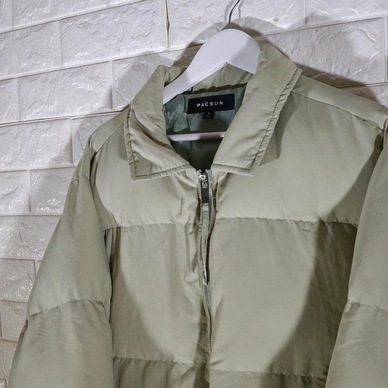 MINT GREEN PUFFER JACKET Depop