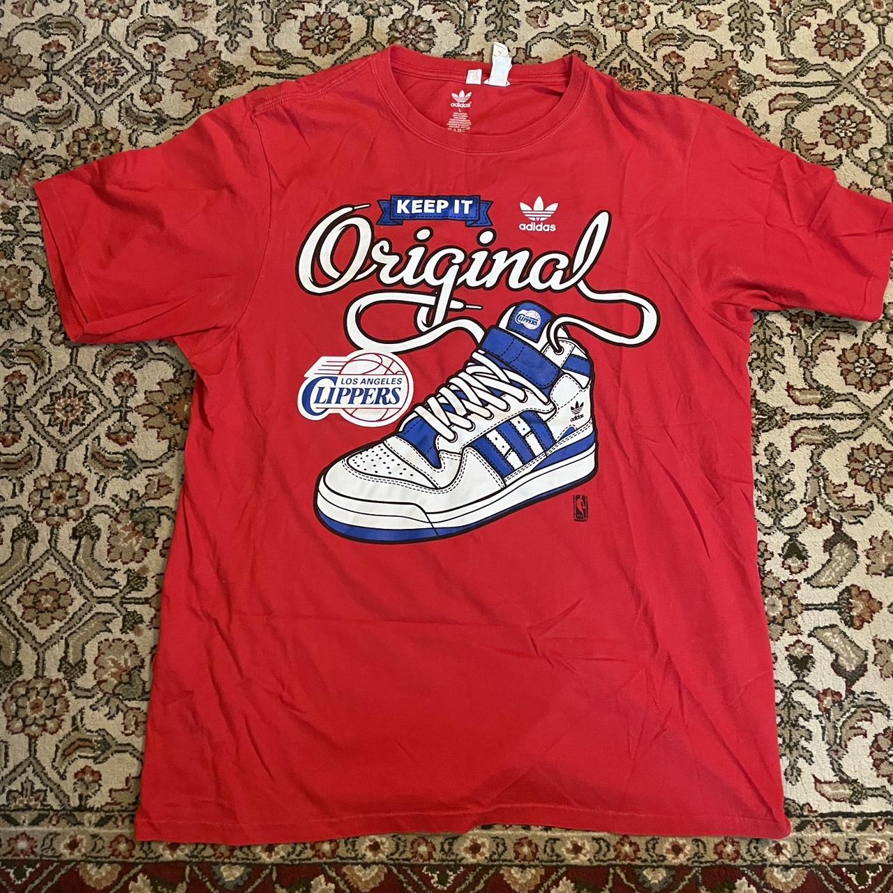 Vintage Los Angeles Clippers Adidas Originals red | Depop Vintage Los Angeles Clippers Adidas Originals red | Depop
