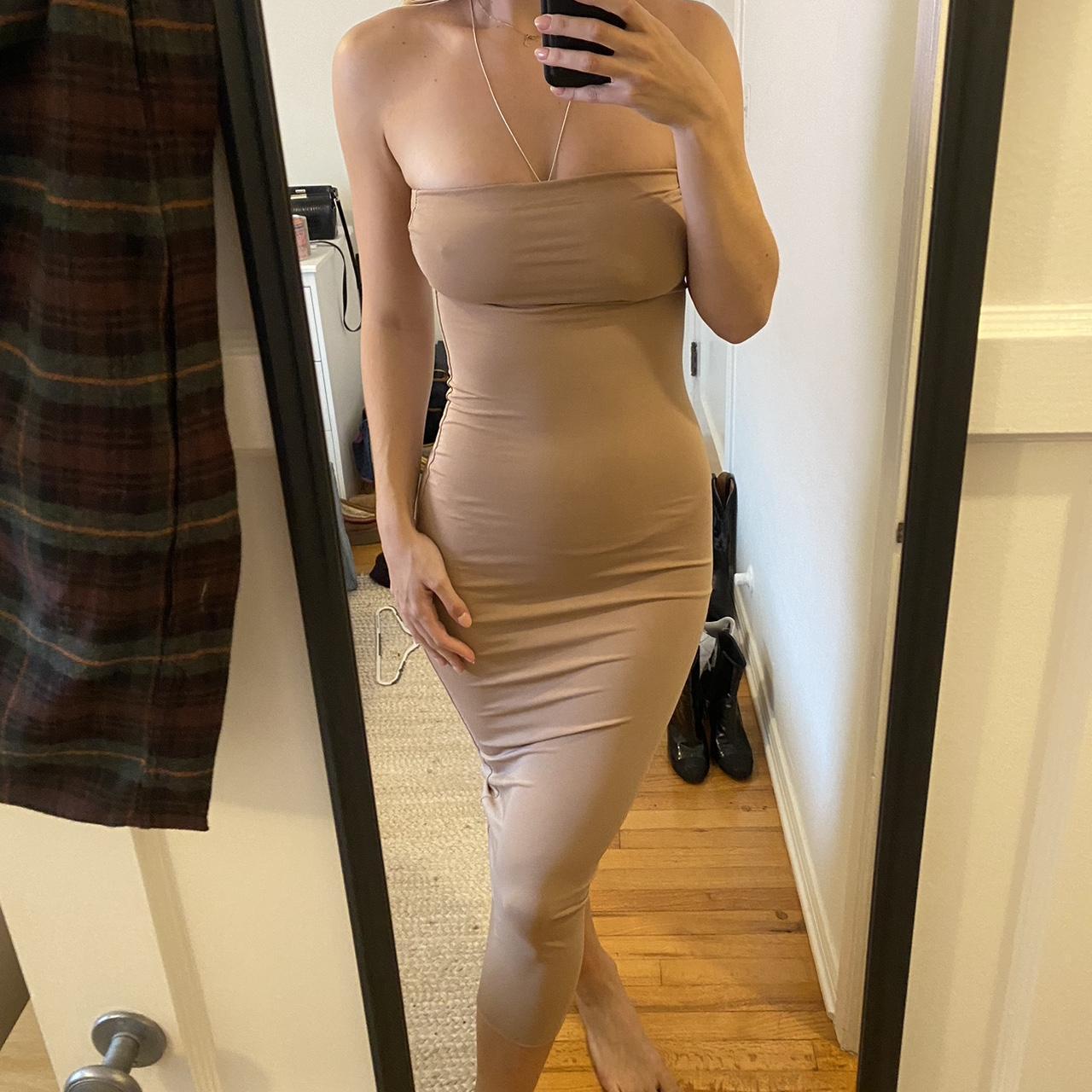 The Andamane nude tight dress midi length size 40...