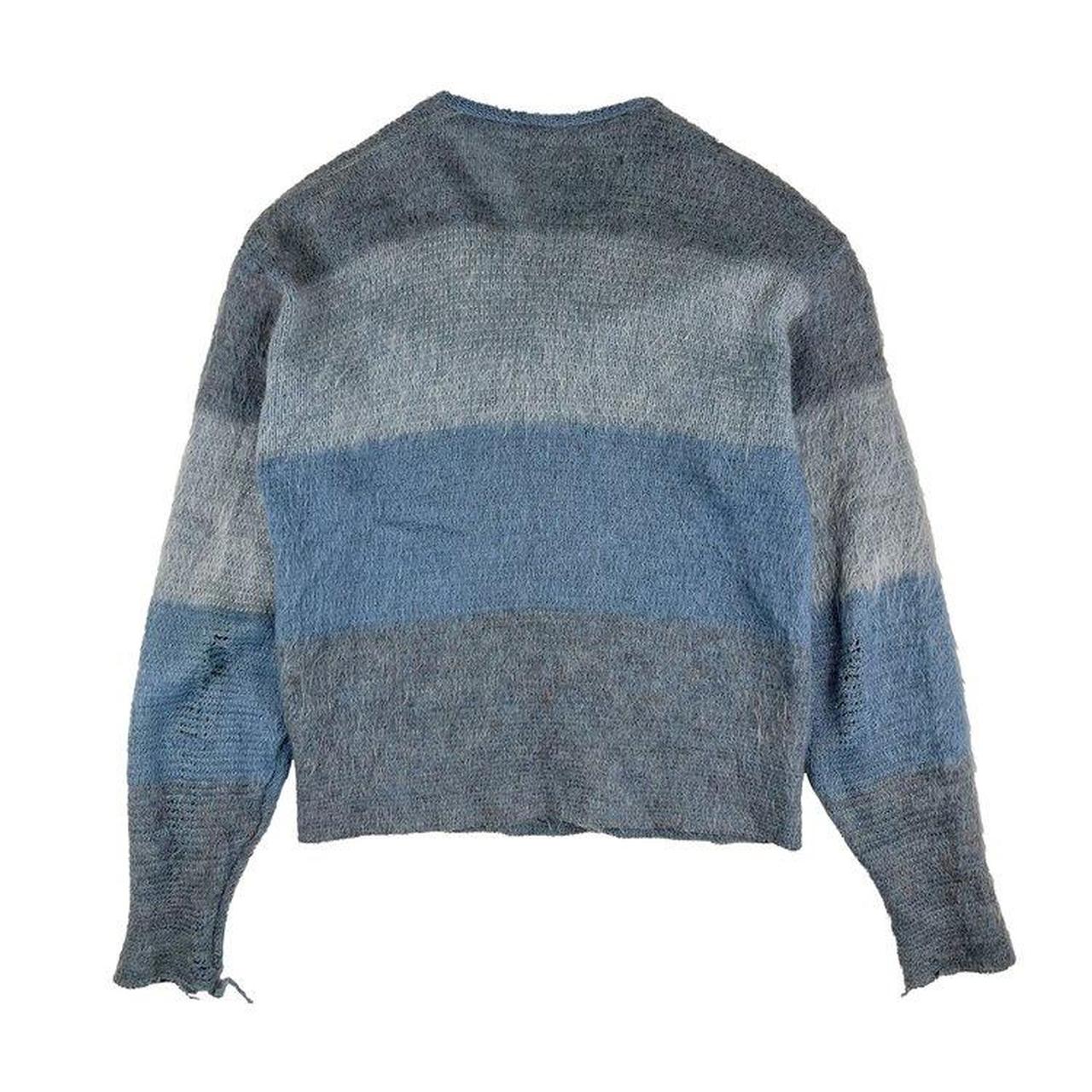 Men's Blue and Grey Cardigan | Depop