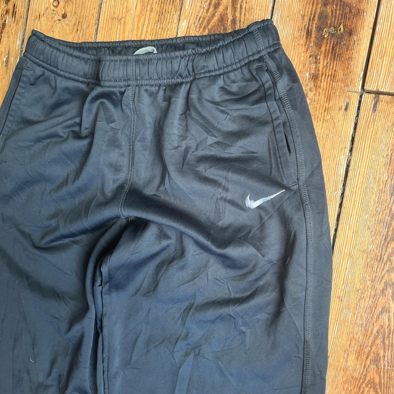 Sick Vintage Baggy Nike Joggers In Black With Grey Depop