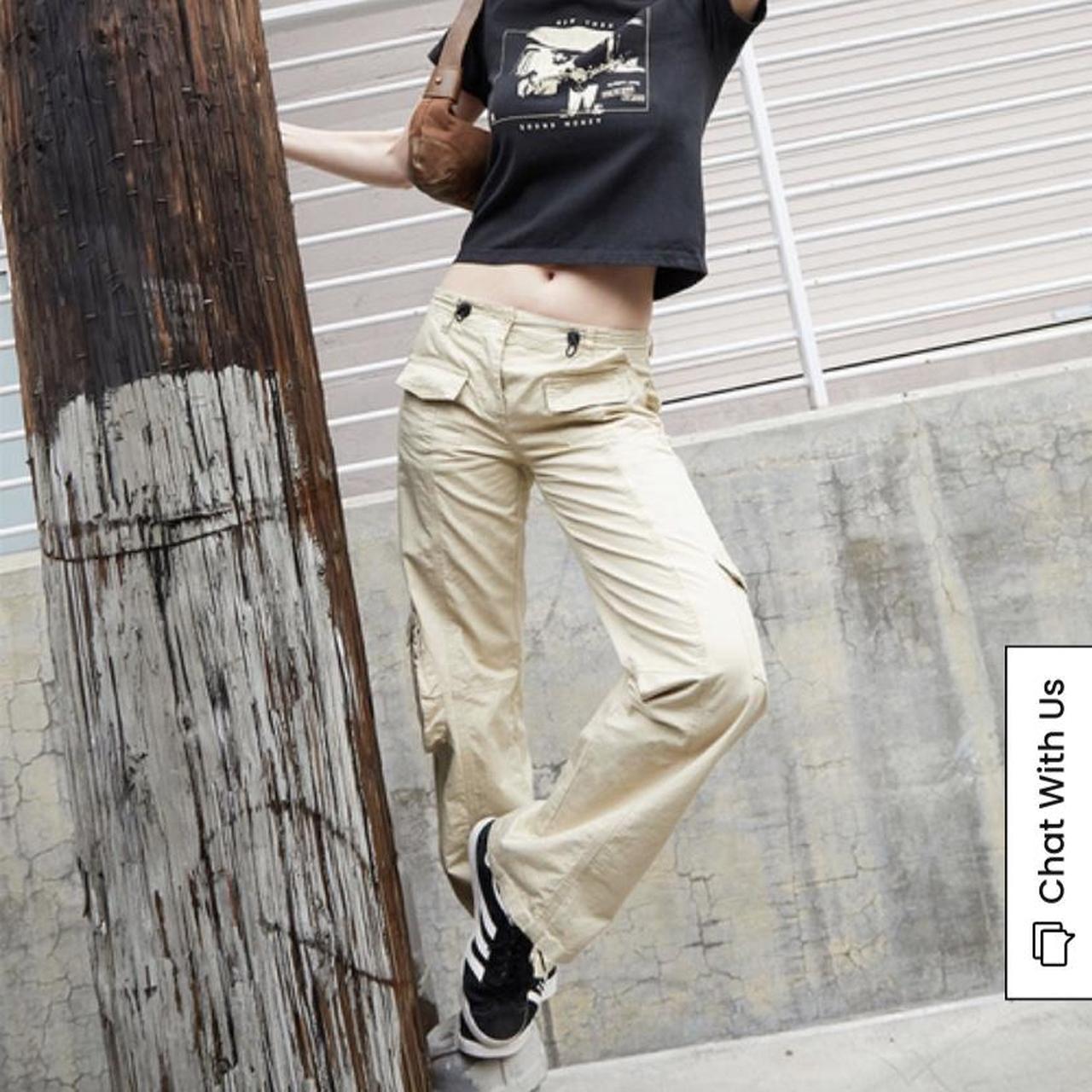 brandy Melville beige cargo pants in good condition!! Depop