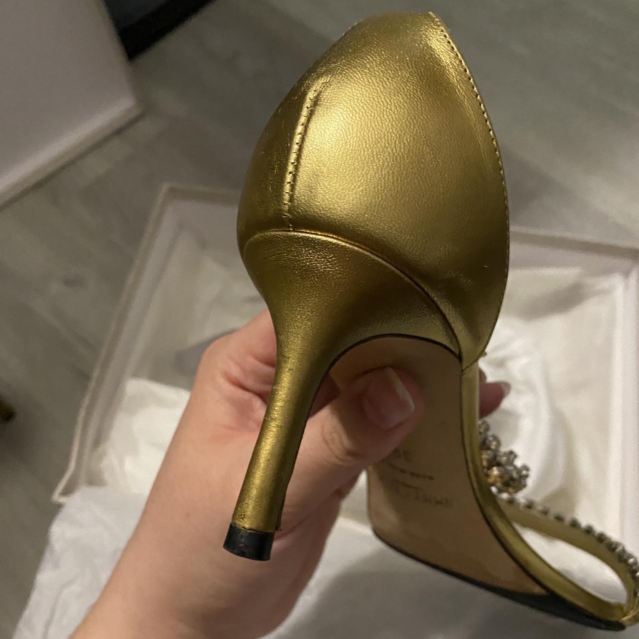 Jimmy Choo ♡ SHILOH サイズ39 jimmy choo gold shiloh 60 mm size 39 retail | Depop
