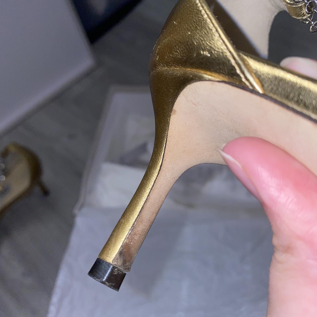 jimmy choo gold shiloh 60 mm size 39 retail | Depop