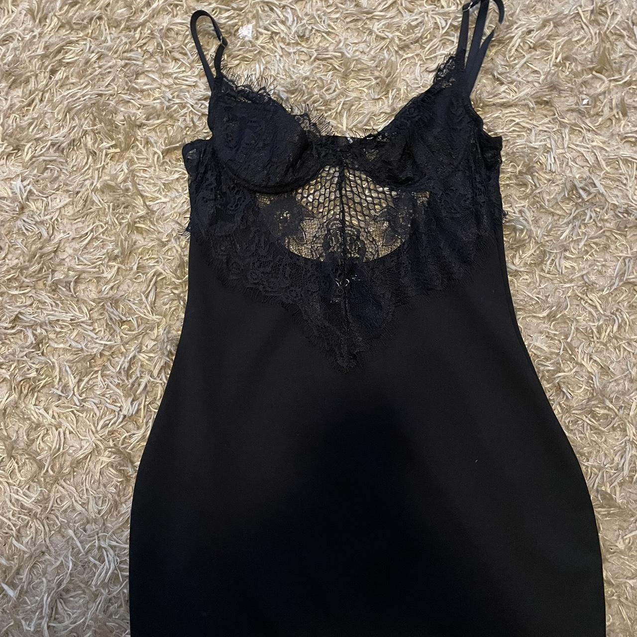mini black lace dress size: S #blackdress #y2k... - Depop